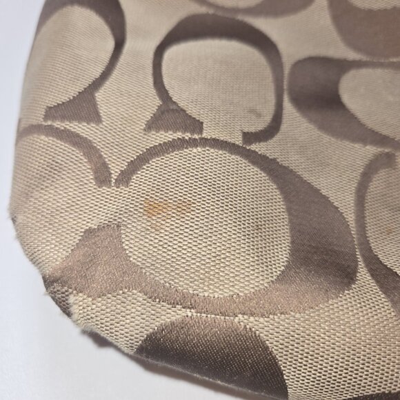 Coach Poppy Daisy Signature C Swingpack Crossbody Bag Khaki Raspberry Y2K Worn - Picture 7 of 14